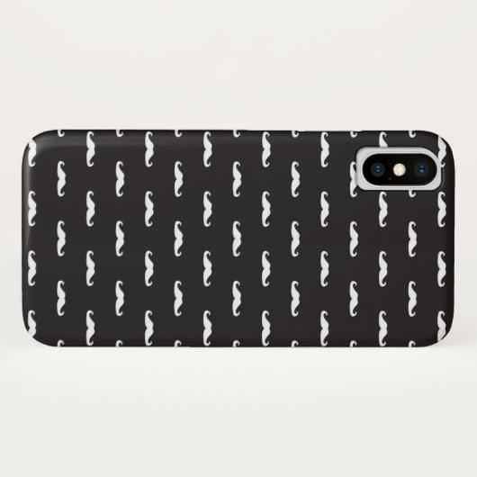 Mustache hipster patroon Case-Mate iPhone case (Achterkant (horizontaal))