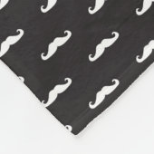 Mustache hipster patroon fleece deken (Hoek)