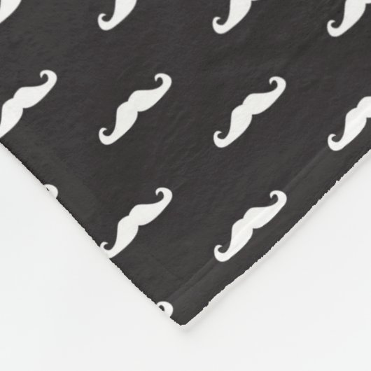 Mustache hipster patroon fleece deken (Hoek)