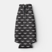 Mustache hipster patroon flesjeskoeler (Achterkant)