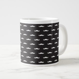 Mustache hipster patroon grote koffiekop
