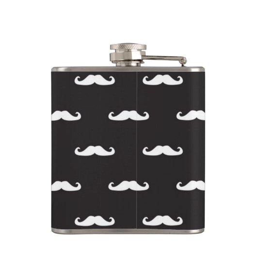 Mustache hipster patroon heupfles (Achterkant)