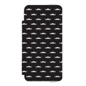 Mustache hipster patroon incipio iPhone portemonnee hoesje (Voorkant Agenda)