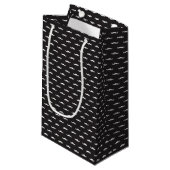 Mustache hipster patroon klein cadeauzakje (Voorkant Gekanteld)