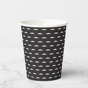 Mustache hipster patroon papieren bekers