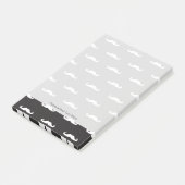 Mustache hipster patroon post-it® notes (Schuin)