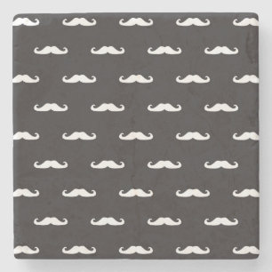 Mustache hipster patroon stenen onderzetter