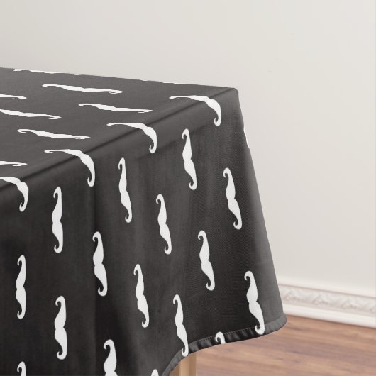 Mustache hipster patroon tafelkleed (Voorbeeld)