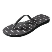 Mustache hipster patroon teenslippers (Schuin)