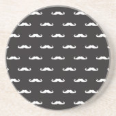Mustache hipster patroon zandsteen onderzetter (Voorkant)