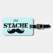 Mustache Hipster Retro Patroon Bagagelabel (Voorkant horizontaal)