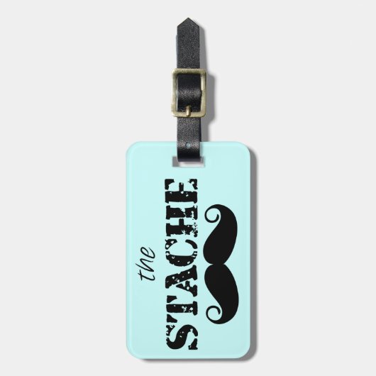 Mustache Hipster Retro Patroon Bagagelabel (Voorkant verticaal)