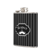 Mustache Hipster Retro Patroon Heupfles (Links)