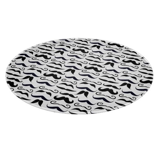 Mustache Hipster Retro Patroon Snijplank (Hoek)