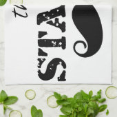 Mustache Hipster Retro Patroon Theedoek (Gevouwen)