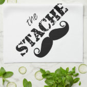 Mustache Hipster Retro Patroon Theedoek (Gevouwen)