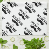 Mustache Hipster Retro Patroon Theedoek (Gevouwen)