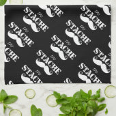 Mustache Hipster Retro Patroon Theedoek (Gevouwen)