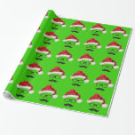 Mustache Hipster Santa Christmas Wrapping Paper Cadeaupapier<br><div class="desc">Leuke foto booth rekwisiet zwarte bril,  snor en Santa hat hipster kerstinpakpapier. Je kunt de achtergrondkleur wijzigen en tekst toevoegen aan deze grappige hipster kerstcadeau wrap!</div>