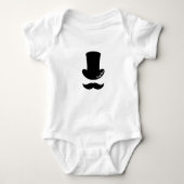 Mustache hoge hoed romper (Voorkant)
