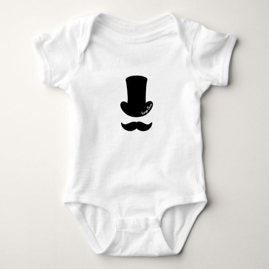 Mustache hoge hoed romper (Voorkant)