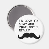 Mustache Humor Magneet (Voorkant / Achterkant)