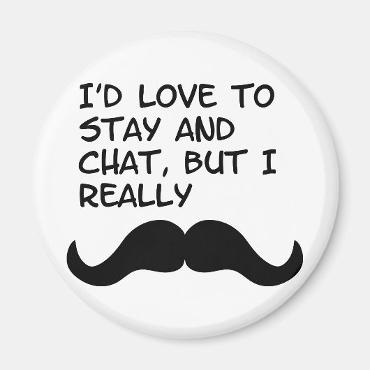 Mustache Humor Magneet (Voorkant)