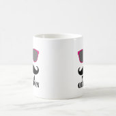 Mustache Humor met roze zonnebril Koffiemok (Center)