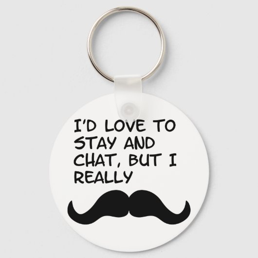 Mustache Humor Sleutelhanger (Voorkant)