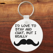 Mustache Humor Sleutelhanger (Voorkant)