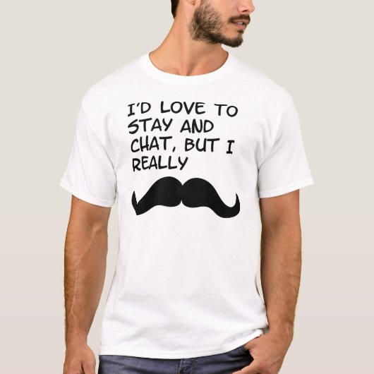 Mustache Humor T-shirt (Voorkant)