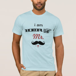 MUSTACHE Ik ben haar Mr Foto Props T-shirt