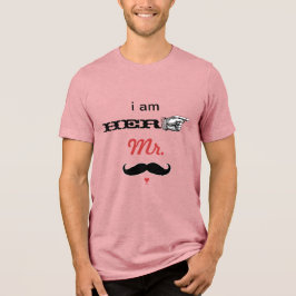 MUSTACHE Ik ben haar Mr Foto Props Tri-Blend Shirt