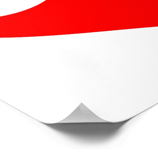 Mustache in het hart poster (Hoek)