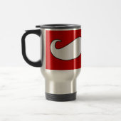 Mustache in zwart of wit reisbeker (Links)
