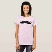 Mustache in zwart of wit t-shirt (Voorkant volledig)