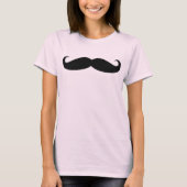 Mustache in zwart of wit t-shirt (Voorkant)