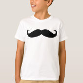 Mustache in zwart of wit t-shirt (Voorkant)