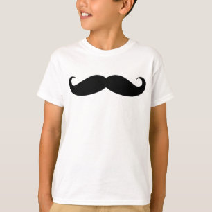 Mustache in zwart of wit t-shirt