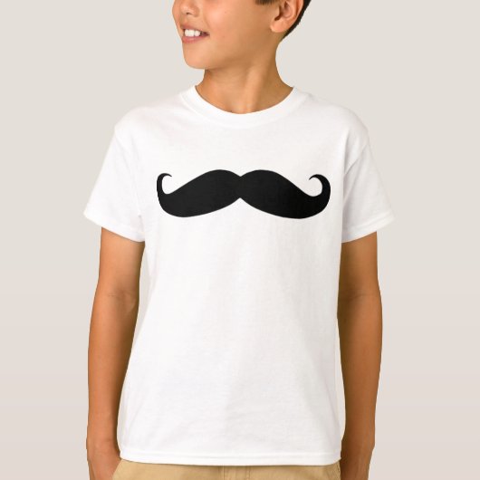 Mustache in zwart of wit t-shirt (Voorkant)