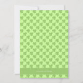 Mustache je bier St Patrick Day Clovers Invite Kaart (Achterkant)