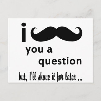 Mustache je een vraag cadeaus briefkaart