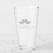 Mustache je een vraag glas (Achterkant)