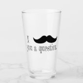 Mustache je een vraag glas (Voorkant)