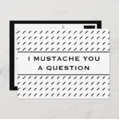 Mustache je een vraag-mod Stripe Briefkaart (Voorkant / Achterkant)