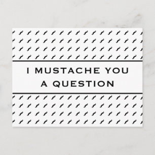 Mustache je een vraag-mod Stripe Briefkaart