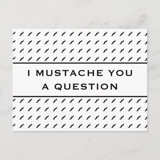 Mustache je een vraag-mod Stripe Briefkaart (Voorkant)