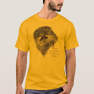 Mustache je een vraag otter, sla hem op dierlijke t-shirt