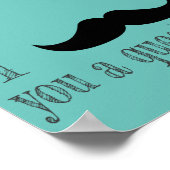 Mustache je een vraag poster (Hoek)