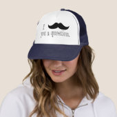 Mustache je een vraag trucker pet (In situ)